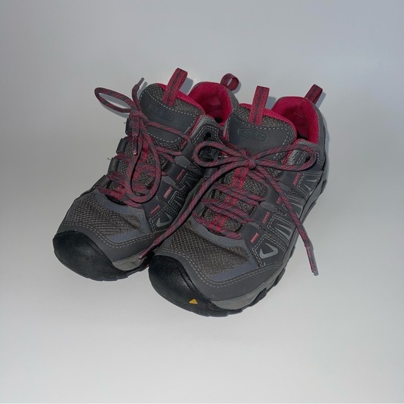 KEEN Hiking Shoes Women's Size 6.5 US Grey Pink OakRidge‎ Sneakers Leather Mesh - Picture 4 of 16